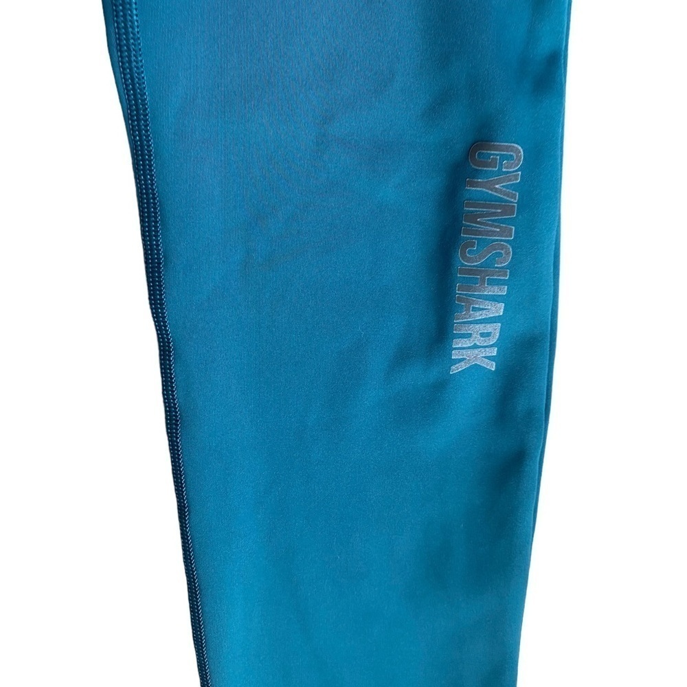 Gymshark High Waisted Venture Leggings Teal Blue Mesh Pockets Size‎ Small - Picture 7 of 11